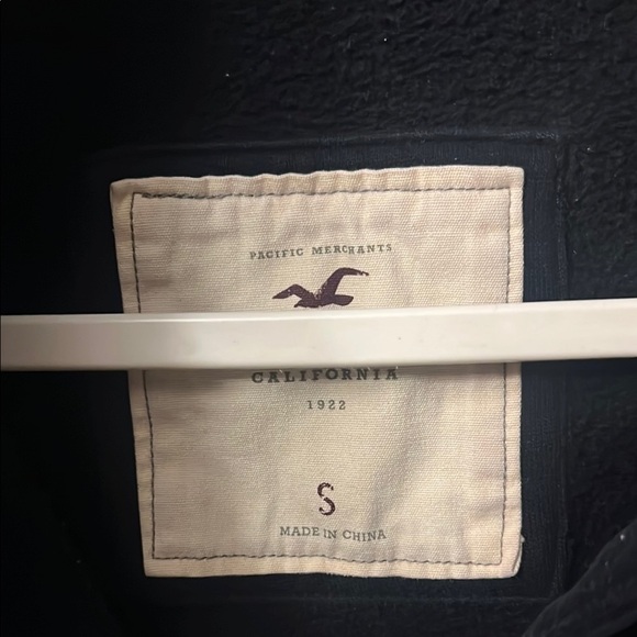 Hollister dark blue Black Button-Up Jacket sz S Y2K 314 - Picture 6 of 10